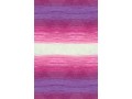 Пряжа Alize ANGORA REAL 40 BATIK 3950 белый-розовый-фиолетовый